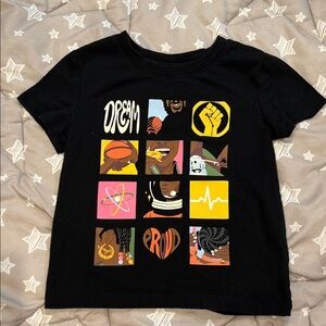 Target Black Kids T-Shirt with Colorful Graphics